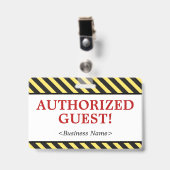 簡単な「許可されたゲスト」バッジ バッジ (正面 （クリップ付）)