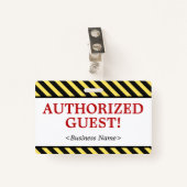 簡単な「許可されたゲスト」バッジ バッジ (正面クリップ)