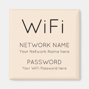 簡単なWiFi詳細ネットワークパスワードクリーム マグネット