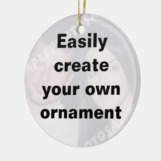 簡単にあなたのオーナメントを作成する大きな文字を削除! セラミックオーナメント (左)