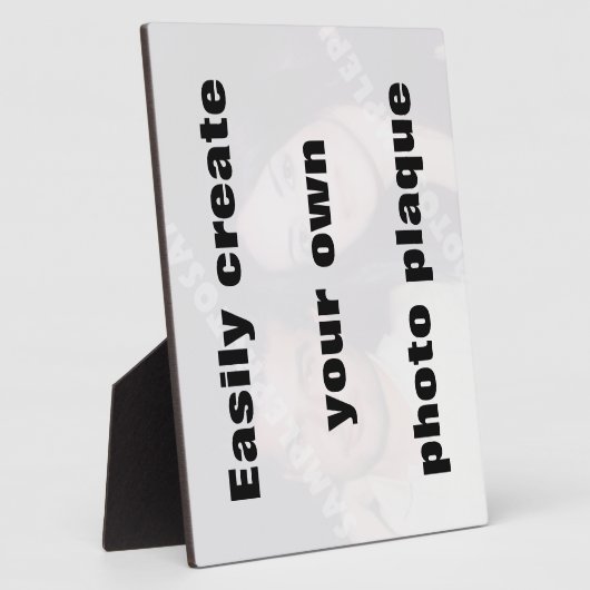 簡単にあなたのフォトプラークを作成する大きな文字を削除 フォトプラーク (側面)