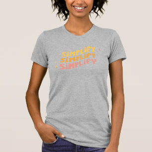 簡単にします簡単にします簡単にして下さい(ヒースの灰色) Tシャツ