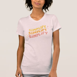 簡単にします簡単にします簡単にして下さい(ピンク) Tシャツ