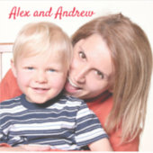 簡単にイメージと文字を追加 シール (正面)