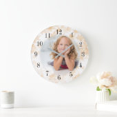 簡単にイメージを作成Zazzle ラージ壁時計 (ホーム)