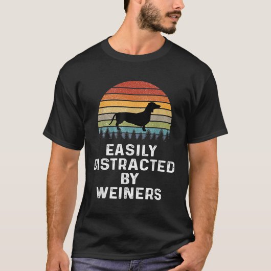 簡単にウィーナーウィーナー犬のオーナーギフト Tシャツ (正面)
