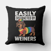 簡単にウィーナーLGBTQレインボーゲイ クッション (正面)