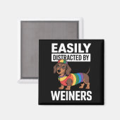 簡単にウィーナーLGBTQレインボーゲイ マグネット (正面/裏面)