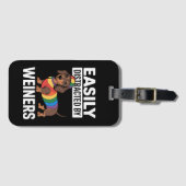 簡単にウィーナーLGBTQレインボーゲイ ラゲッジタグ (正面横)