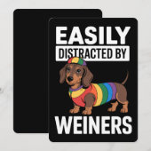 簡単にウィーナーLGBTQレインボーゲイ 招待状 (正面/裏面)