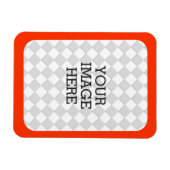 簡単にオレンジ色で自分の写真を表示 マグネット (横)