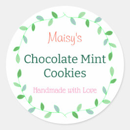 簡単にカスタマイズできる手作りの焼き菓子 かわいい スイート ラウンドシール