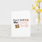 簡単にカードハロウィーンをウンチする私を怖がらせない カード (黄色い花)