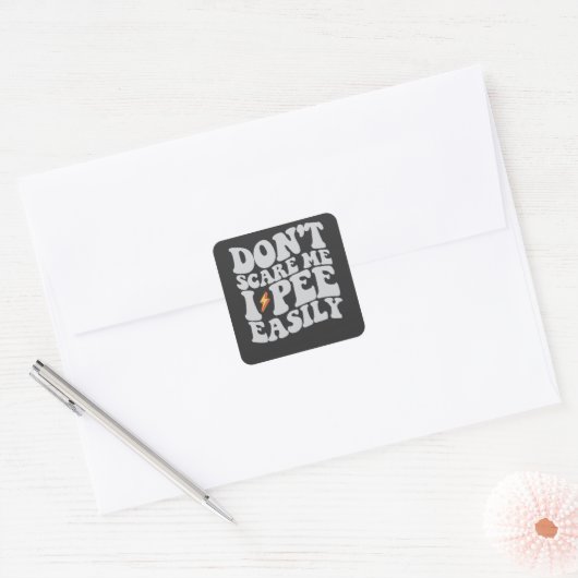 簡単にグルービーを見て私を怖がらせおもしろいない スクエアシール (封筒)