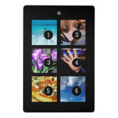 簡単にデザイン6枚の画像で自分の写真のコラージュ ミニクリップボード (裏面)