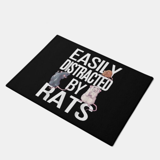 簡単にネズミのネズミのママのネズミのパパおもしろいRa ドアマット (アングル)