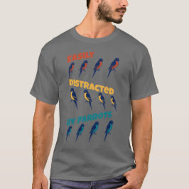 簡単にパロットに気を取られる Tシャツ