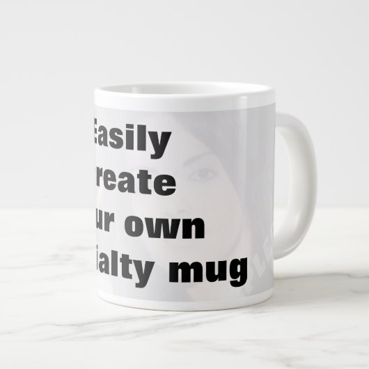 簡単にマグカップを作成する。大きな文字を外せ! ジャンボコーヒーマグカップ (正面右)