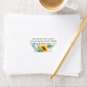 簡単にラブ読ルな水の色ひまわりブーケ ラベル (インサイチュ)