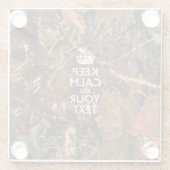 簡単に保CALMテキストを秋迷彩柄に ガラスコースター (裏面)