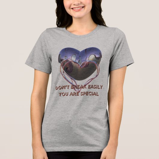 簡単に壊さない – 女やる気を起こさせる性の自信 トライブレンドTシャツ (正面)