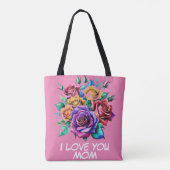 簡単に必要な水の色のバラトートバッグ トートバッグ (裏面)