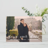 簡単に日付カードを保存する結婚式 セーブザデート (スタンド正面)