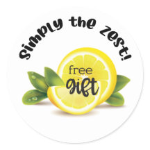 簡単に最高のレモンフリーギフトステッカー