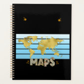 簡単に気を散らした地図地理地図愛好家 プランナー手帳 (正面)