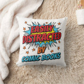 簡単に気を散らす漫画本漫画愛好家 クッション (ブランケット)