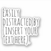 簡単に気を散らす(ここにテキストを挿入する)。 シール (正面)