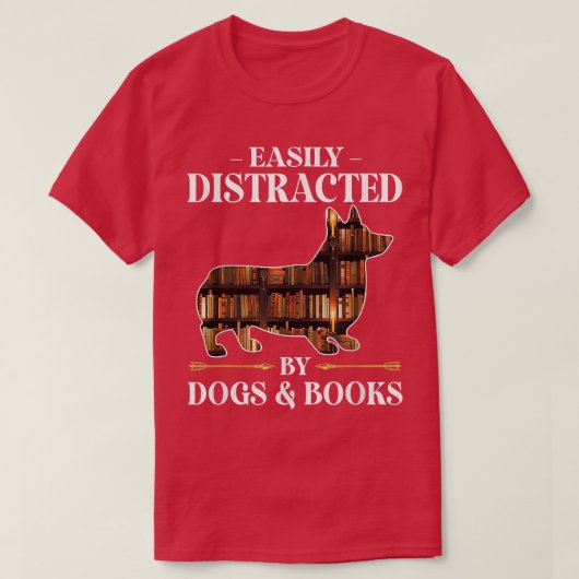 簡単に犬と本Corgi犬の母が行う Tシャツ (デザイン正面)