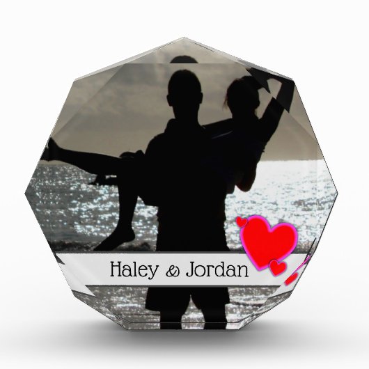 簡単に独自のフォトアートロゴを追加するカスタム フォトブロック (正面)