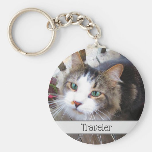 簡単に独自の追加フォトカスタム キーホルダー (正面)