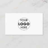 簡単に目立つ | QRコードとロゴ |白 名刺 (裏面)