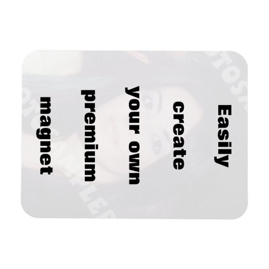 簡単に磁石を作成できる。大きな文字を外せ！ マグネット (横)