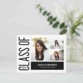 簡単に編クール集できるカラーの卒業はがき ポストカード (スタンド正面)