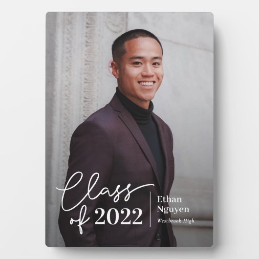 簡単に自信のある編集可能なカラー卒業プラーク フォトプラーク (正面)