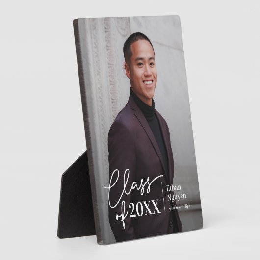 簡単に自信のある編集可能なカラー卒業プラーク フォトプラーク (側面)