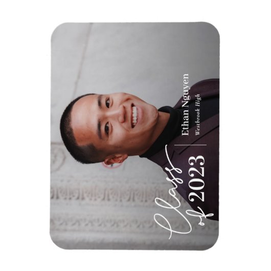 簡単に自信のある編集可能なカラー卒業マグネット マグネット (縦)