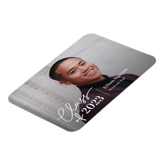 簡単に自信のある編集可能なカラー卒業マグネット マグネット (左側)