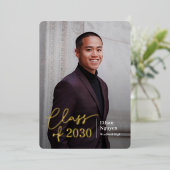 簡単に自信を持ったフォイル卒業招待状 箔招待状 (立ち正面)