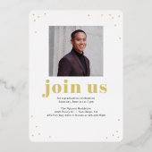 簡単に自信を持ったフォイル卒業招待状 箔招待状 (裏面)