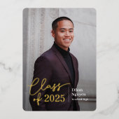 簡単に自信を持ったフォイル卒業招待状 箔招待状 (正面)