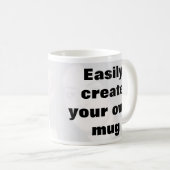 簡単に自分のマグカップを作成する大きな文字を削除! コーヒーマグカップ (正面右)