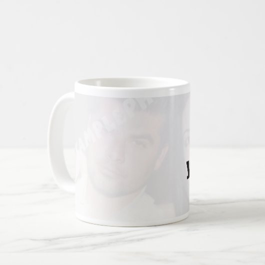 簡単に自分のマグカップを作成する大きな文字を削除! コーヒーマグカップ (正面左)