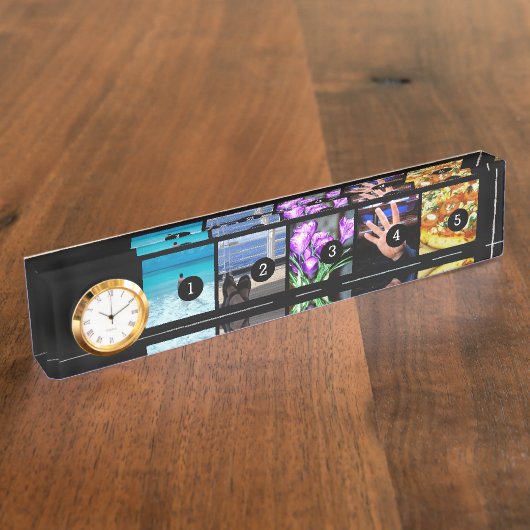 簡単に自分の写真を5枚スタイリッシュの画像にする デスクネームプレート (側面)