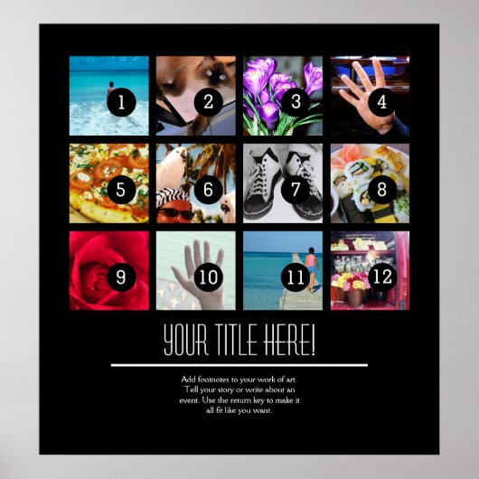 簡単に自分の写真ポスターを作る12画像+文字 ポスター (正面)