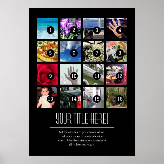 簡単に自分の写真ポスターを作る16画像+文字 ポスター (正面)