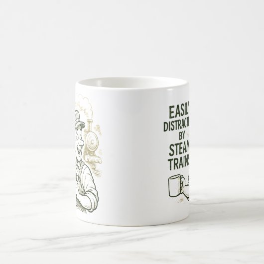 簡単に蒸気列車、列車運転扇風機に気を散らす コーヒーマグカップ (中央)